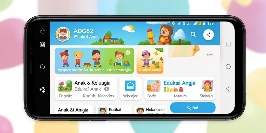 Tampilan antarmuka Edukasi Anak ADG62 yang menarik dan interaktif.