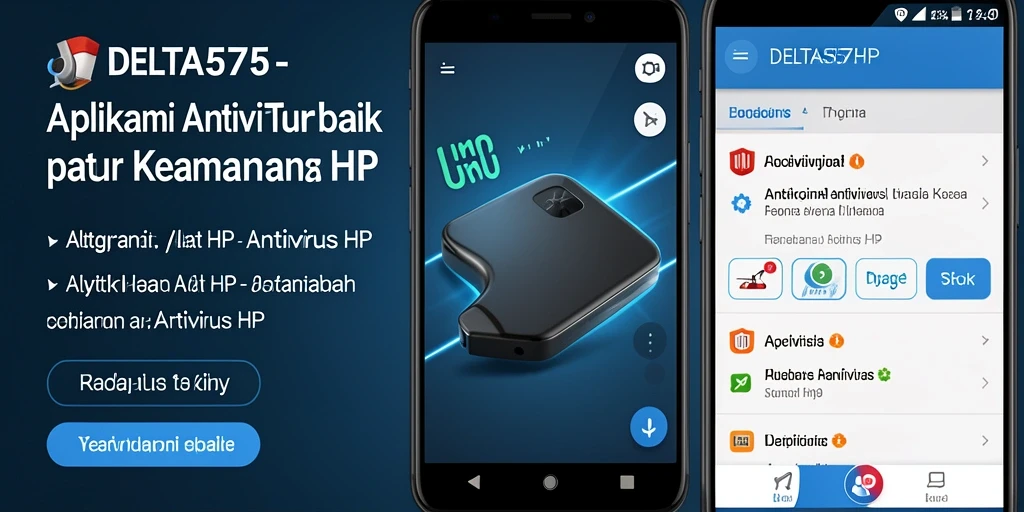 Antarmuka pengguna <strong>DELTA575</strong> yang intuitif dan fungsional untuk perlindungan antivirus.
