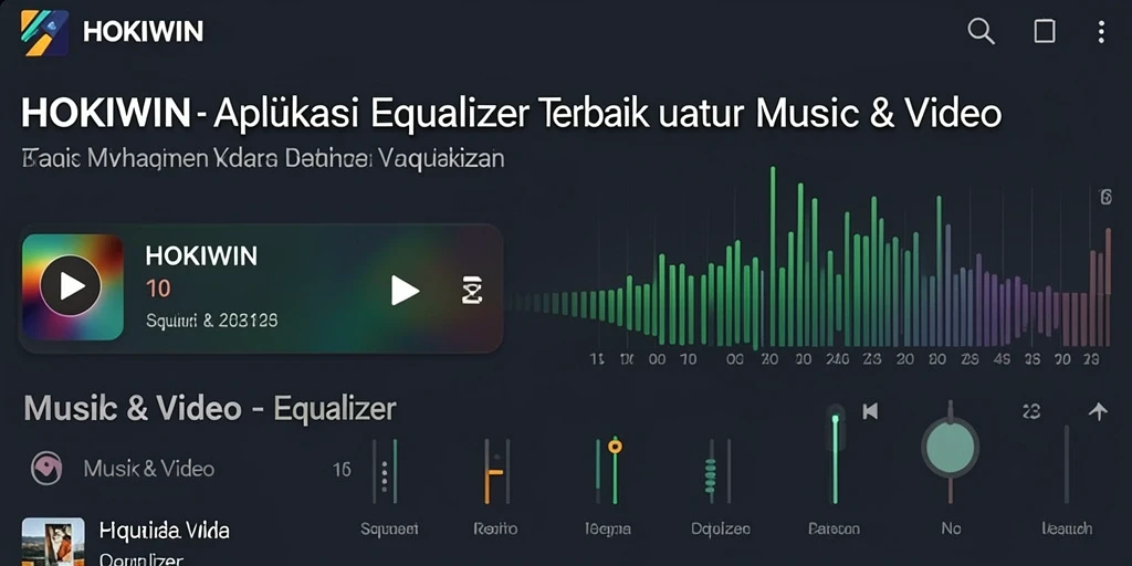 Antarmuka HOKIWIN dengan pengaturan equalizer yang sederhana dan intuitif.
