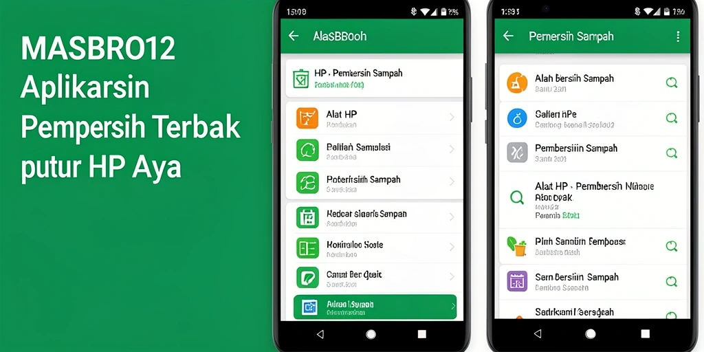 Tampilan antarmuka aplikasi MASBRO12 yang bersih dan modern.