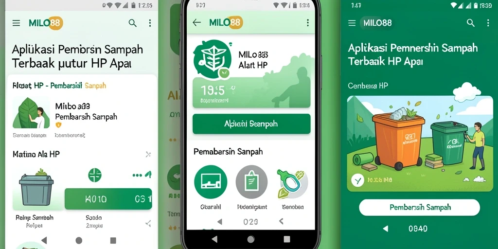 Tampilan antarmuka MILO88 yang ramah pengguna dengan fitur pembersih sampah.