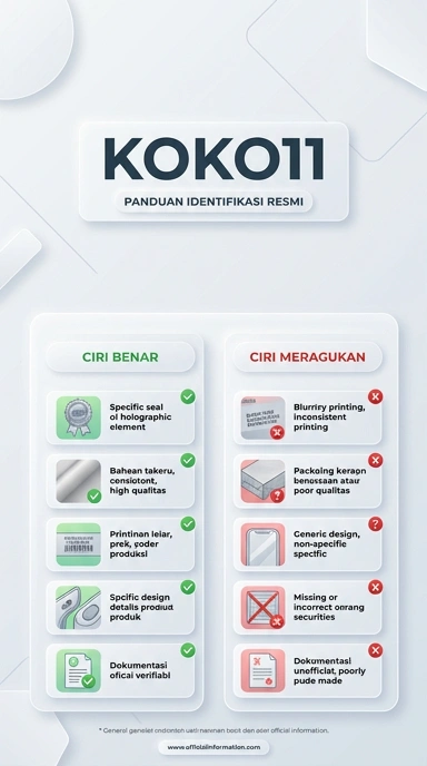 Tampilan kanal resmi koko11